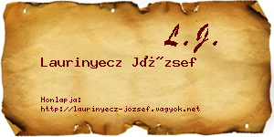 Laurinyecz József névjegykártya
